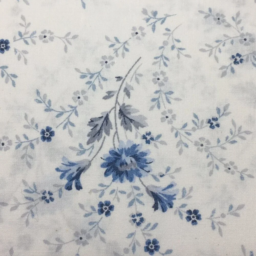 NEW 4pc Ralph Lauren Delicate Blue Gray Floral KING Sheet Set Cottage Country